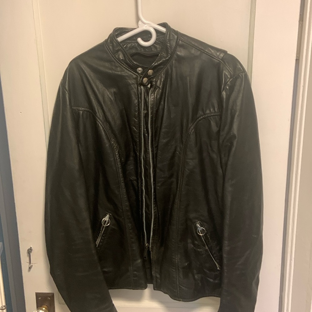 Vintage Brooks Café racer, leather jacket, size 46